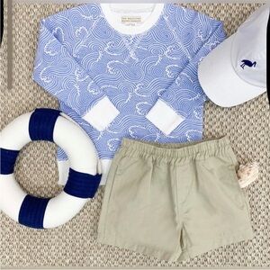 The Beaufort Bonnet Company Blue and White Kids Shirt